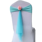 Açık Pembe Dekoratif Kurdeleli Sandalye Fiyonku (Kıvrımsız Şerit) thumbnail 6