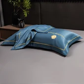 Buz İpek Yastık Kılıfı 48x74 cm - Kamelya Vadi Zambak Rüzgarı [Çift] - 4