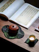 Zen Tarzı Kumaş Çay Altlığı - Büyük Uzun Çay Matı 49x21.5cm - 6