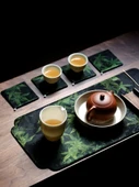 Zen Tarzı Kumaş Çay Altlığı - Büyük Uzun Çay Matı 49x21.5cm - 2