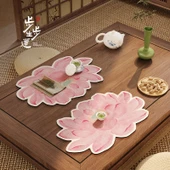 Çin Tarzı Lotus Çay Altlığı - Şanslı Lotus Desenli - 50x80cm - 1