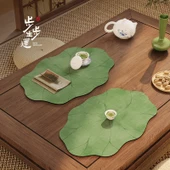 Çin Tarzı Lotus Çay Altlığı - Lotus Yaprağı Şekilli - 30x50cm thumbnail 1