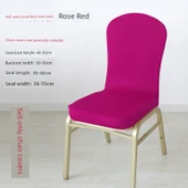 Streç Otel Banket Arkası Yemek Sandalyesi Kılıfı - Kırmızı thumbnail 1