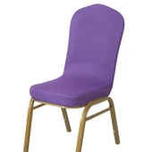 Streç Otel Banket Arkası Yemek Sandalyesi Kılıfı - Kırmızı thumbnail 3