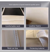 PU Su Geçirmez Mutfak Önlüğü - Siyah 115cm thumbnail 9