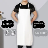 PU Su Geçirmez Mutfak Önlüğü - Siyah 115cm thumbnail 2