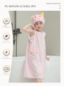 Giyilebilir Banyo Havlu Eteği - Açık Pembe (Yetişkin 150-175cm) - Banyo Eteği + Saç Bonesi - 4