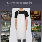 PU Su Geçirmez Mutfak Önlüğü - Siyah 115cm thumbnail 4