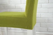 Ekose Desenli Polar Sandalye Kılıfı - Koyu Kahve - Düşük Sırtlı (38-48cm) - 11