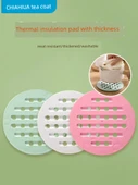 Isıya Dayanıklı Büyük Servis Altlığı - Gül Kırmızısı - 17.7cm (4 Adet) - 2