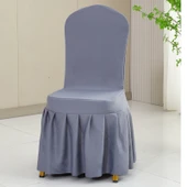 95x42cm Koyu Gri Sandalye Kılıfı - Streç ve Kalın - 1