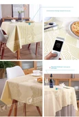 Biyobozunur Dikdörtgen Su Geçirmez Tek Kullanımlık Otel Masa Örtüsü - Bağımsız Ambalaj Jinshan 0.8*0.8 Metre 3 Adet (Bir Adetlik Paket) - 11