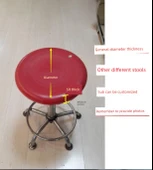 Dantelli Yuvarlak Tabure Kılıfı - Taro Moru - 32-33cm Çap - 45cm Yükseklik - 5