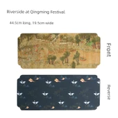 Çift Taraflı Su Emici Isı Yalıtımlı Kumaş Bardak Altlığı - Qingming Shanghe - 1
