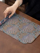 Çift Taraflı Su Emici Isı Yalıtımlı Kumaş Bardak Altlığı - Bambu Yaprağı Zen - 3
