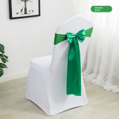 Elastik Sandalye Örtüsü Fiyonku - Zümrüt Yeşili - (35-48cm Sırt Genişliğine Uygun) - 1
