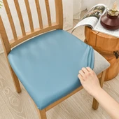 Su Geçirmez PU Deri Sandalye Kılıfı - Puslu Mavi - Ekstra Büyük (50-58cm) - 1