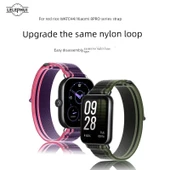 Xiaomi Bracelet 9 Pro için Sarı Gri Naylon Örgü Kordon + 2 Ekran Koruyucu - 2