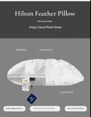 Beyaz Kaz Tüyü Yastık - Gri - Orta Yükseklik - 48x74 cm thumbnail 8