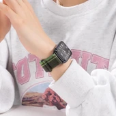 Xiaomi Bracelet 9 Pro için Sarı Gri Naylon Örgü Kordon + 2 Ekran Koruyucu - 5
