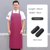 Oxford Su Geçirmez Mutfak Önlüğü - Mor H Tipi Askılı + Su Geçirmez Kol thumbnail 1