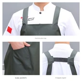 Oxford Su Geçirmez Mutfak Önlüğü - Mor H Tipi Askılı + Su Geçirmez Kol thumbnail 2