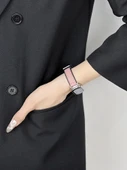 Xiaomi Bileklik 9 Seramik Bej Pembe Kum Silikon Kordon - 6