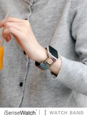 Ekose Desenli Apple Watch Kordonu 42mm (10. Nesil) Siyah Gri Tek Katmanlı Film - 5