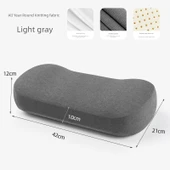 Lateks Seyahat Yastığı - Örme Kumaş - Açık Gri - 10-12cm - 1