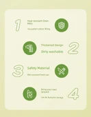 Kalınlaştırılmış Isıya Dayanıklı Fırın Eldiveni - Retro Pudra Kauçuk - İki Parmak (Sol) thumbnail 8