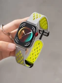 Huawei Fit 2 Vitality Fashion Elegant Uyumlu Siyah Beyaz Silikon Kordon + Ekran Koruyucu Film - 3
