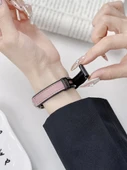Xiaomi Bileklik 9 Seramik Bej Pembe Kum Silikon Kordon - 4