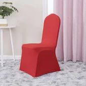 Elastik Otel Banket Düğün Sandalye Kılıfı - Silah Kırmızısı (Kalınlaştırılmış Hava Katmanı 400g) - 1