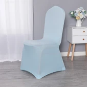 Elastik Otel Banket Düğün Sandalye Kılıfı - Gök Mavisi (Standart 220g) - 1