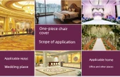 Elastik Otel Banket Düğün Sandalye Kılıfı - Tüy Beyazı (Kalınlaştırılmış Hava Katmanı 400g) thumbnail 8