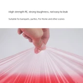 Tek Kullanımlık Plastik Masa Örtüsü - Kırmızı 140cm x 140cm - 100 Adet thumbnail 9