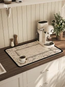 Retro Mutfak Su Emici Kahve Makinesi Matı - Rossi-NA [Fileto] -60037 50x60cm (2 Adet) - 2