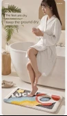 Kaymaz Banyo Paspası - 40x60cm - Bahçe Desenli - 10