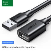Çift Başlıklı USB 3.0 Data Kablosu - 2 Metre, 2.0 Erkek Dişi - 1
