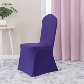Elastik Otel Banket Düğün Sandalye Kılıfı - Mor (Kalınlaştırılmış Hava Katmanı 400g) - 1