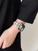Xiaomi Bileklik 8pro Uyumlu Yonca Desenli Pembe Deri Kordon - 6