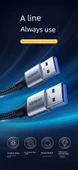 Çift Başlıklı USB 3.0 Data Kablosu - 2 Metre, 2.0 Erkek Dişi - 7