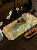 Çin Tarzı Emici Çay Matı - Jiangshan-Bahçe-2 27x60cm - 2