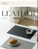 Deri Amerikan Servisi - Gri 4 Adet 30x43cm thumbnail 8