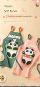 Su Geçirmez Mutfak Önlüğü - Panda Yeşil + Tavşan Kafe (2'li Paket) - 10
