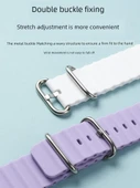 Xiaomi Smart Band 9 Pro NFC Gümüş Konnektör Şık Mavi Deniz Silikon Kordon - 4