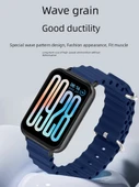 Xiaomi Smart Band 8 Pro NFC Gümüş Konnektör Şık Mavi Deniz Silikon Kordon - 2