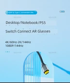 Micro HDMI - Type-C Bilgisayar AR Gözlük Kablosu - 7