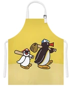 Japon Stili Penguen Desenli Mutfak Önlüğü - Renk 02 - 1