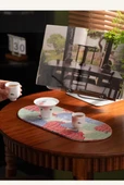 Retro Balkabağı Çift Taraflı Çay Altlığı - Yayoi Balkabağı Desenli Oval - Büyük Boy - 11